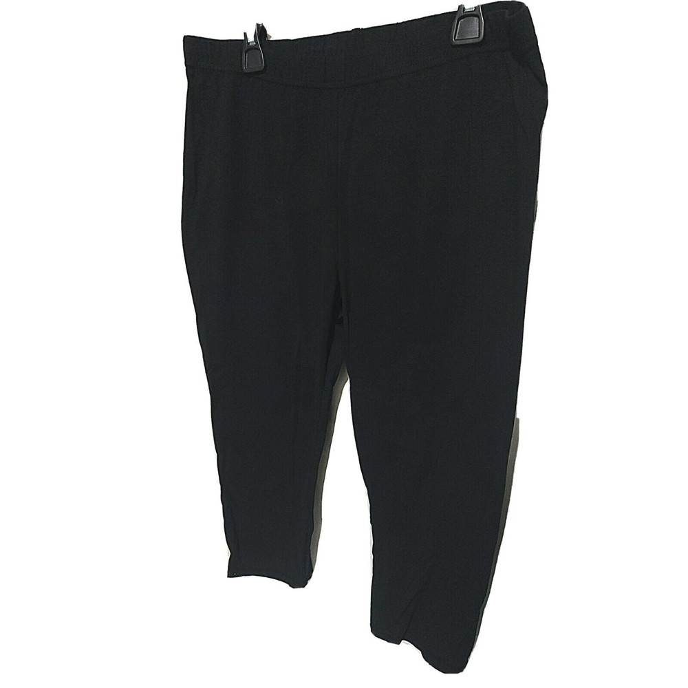 2 Pair Womens Xhilaration Capri Leggings XL Black Cotton Blend Workout - Picture 4 of 5